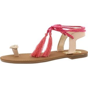 Circus Sam Edelman Flat Sandals Faux Leather Heart